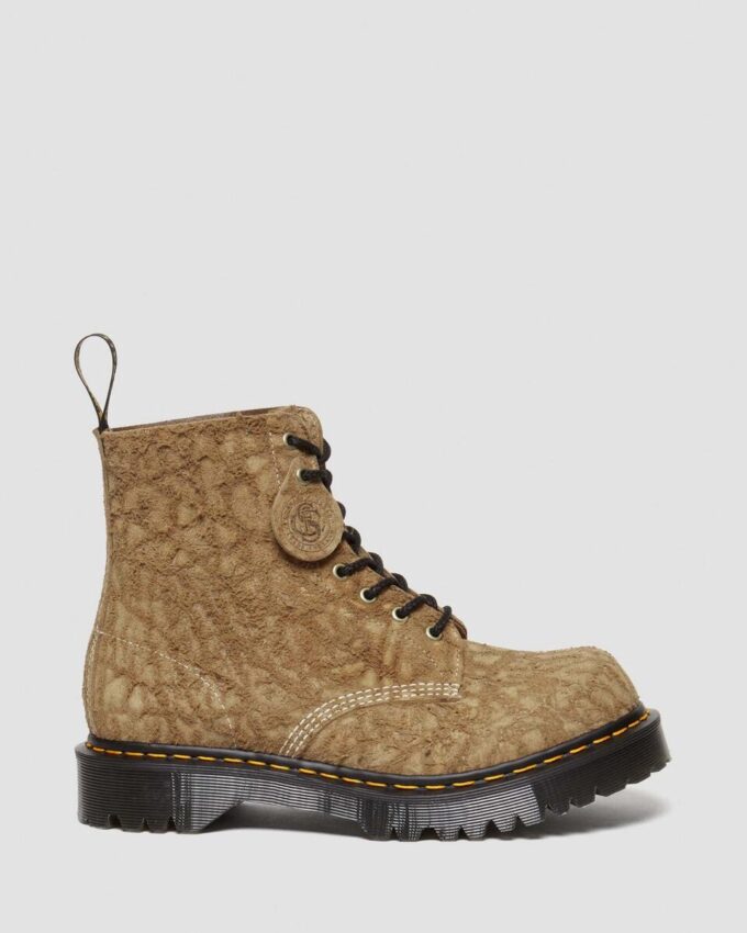1460 Made in England Emboss Suede Lace Up Boots 1460 Made in England Emboss Suede Lace Up Boots