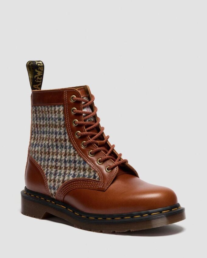 1460 Pascal Made In England Harris Tweed and Leather Boots 1460 Pascal Made In England Harris Tweed and Leather Boots