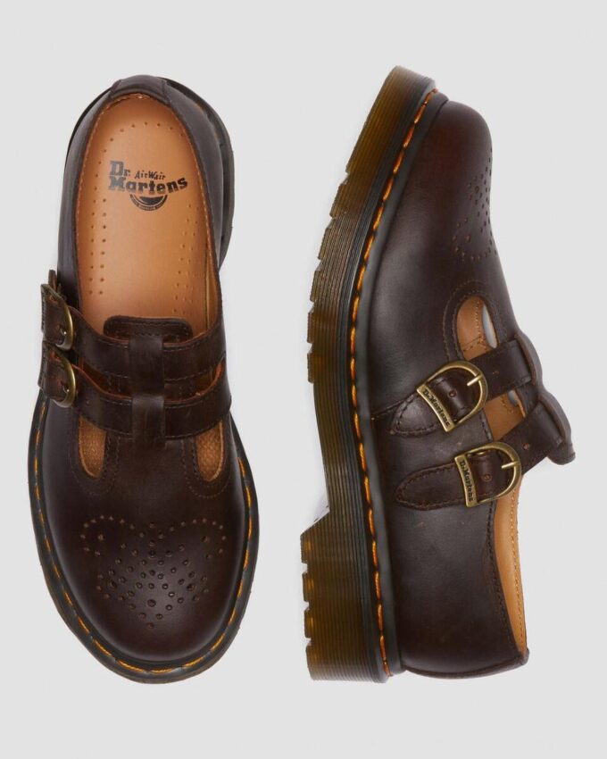 8065 Crazy Horse Leather Mary Jane Shoes