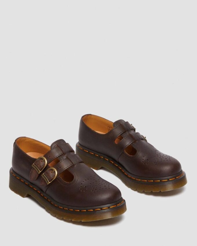 8065 Crazy Horse Leather Mary Jane Shoes