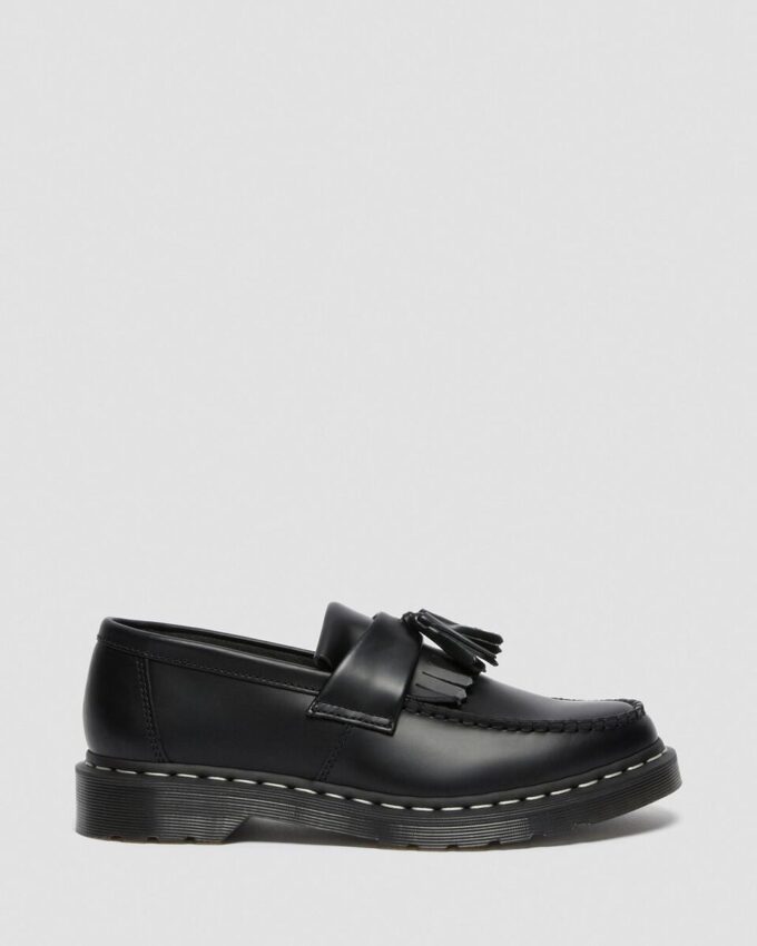 Adrian White Stitch Smooth Leather Loafers Adrian White Stitch Smooth Leather Loafers