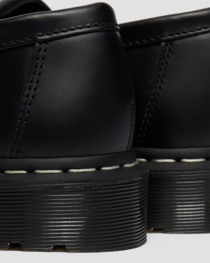 Adrian White Stitch Smooth Leather Loafers Adrian White Stitch Smooth Leather Loafers