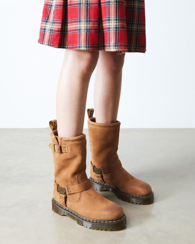 Anistone Hi Tumbled Nubuck Biker Boots Anistone Hi Tumbled Nubuck Biker Boots