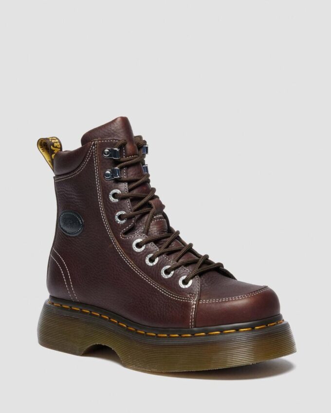 BUZZ 8-EYE Grizzly Leather Lace-Up Boots BUZZ 8-EYE Grizzly Leather Lace-Up Boots