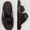 Josef Analine Leather Buckle Slide Sandals Josef Analine Leather Buckle Slide Sandals