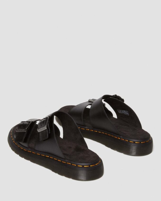 Josef Analine Leather Buckle Slide Sandals Josef Analine Leather Buckle Slide Sandals