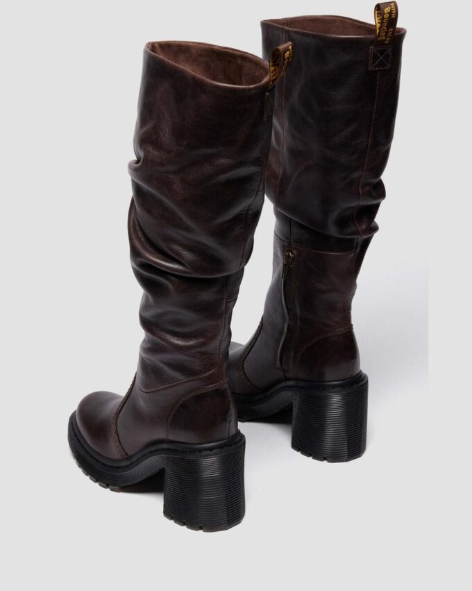 Kasey Kinsley Leather Knee High Heeled Boots