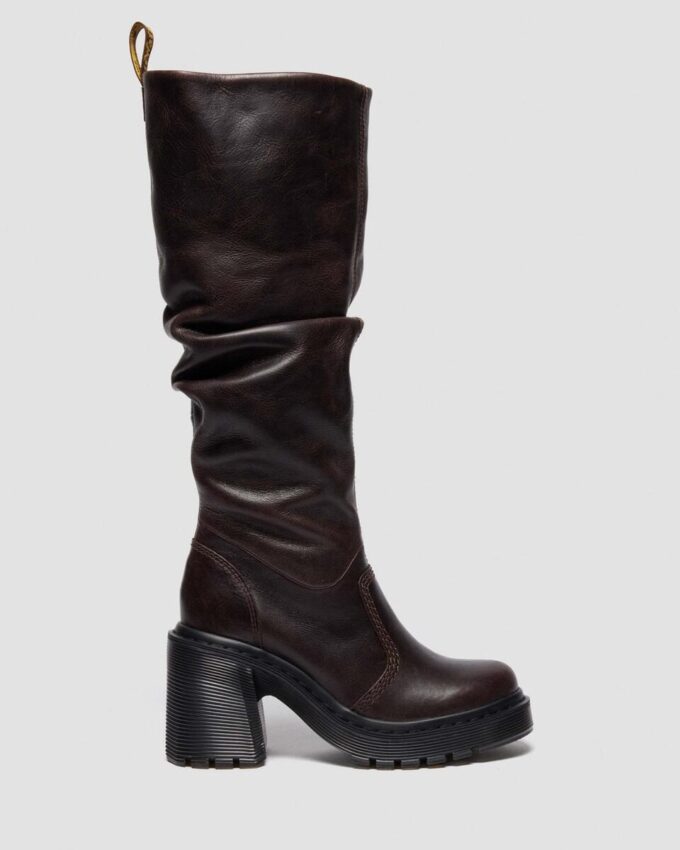 Kasey Kinsley Leather Knee High Heeled Boots