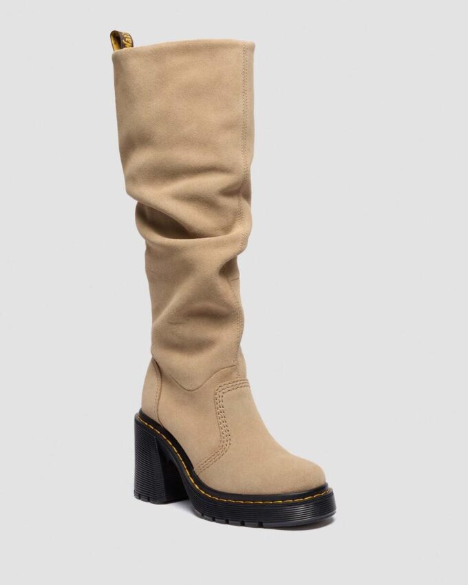 KASEY Suede Knee High Heeled Boots KASEY Suede Knee High Heeled Boots