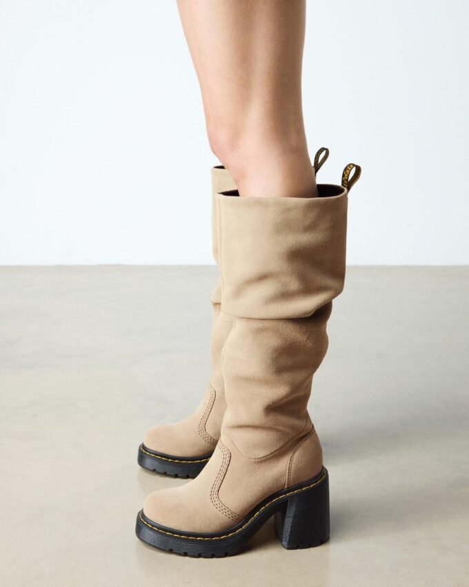 KASEY Suede Knee High Heeled Boots KASEY Suede Knee High Heeled Boots