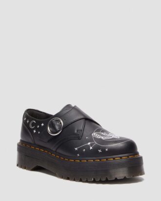 MONK CELESTIAL MOTH Leather Platform Shoes