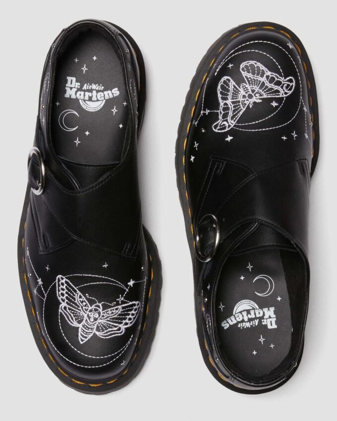 MONK CELESTIAL MOTH Leather Platform Shoes