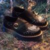 MONK CELESTIAL MOTH Leather Platform Shoes
