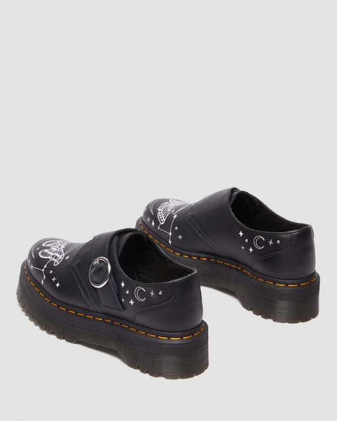 MONK CELESTIAL MOTH Leather Platform Shoes