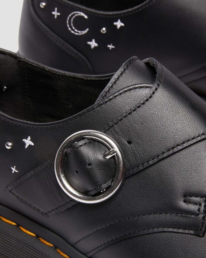 MONK CELESTIAL MOTH Leather Platform Shoes