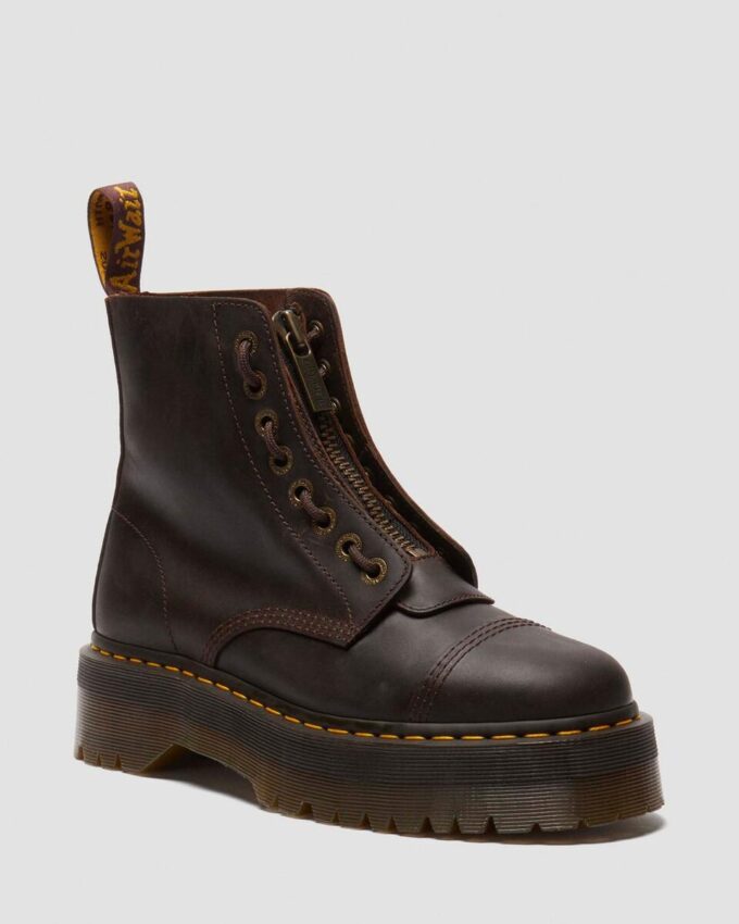 Sinclair Crazy Horse Leather Platform Boots Sinclair Crazy Horse Leather Platform Boots