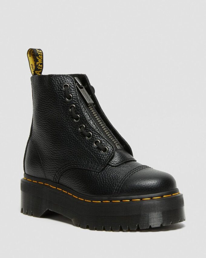 SINCLAIR Milled Nappa Leather Platform Boots SINCLAIR Milled Nappa Leather Platform Boots