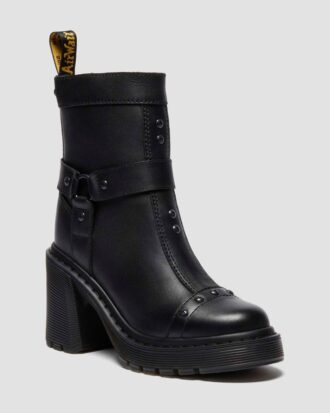SPENCE HARNESS SENDAL LEATHER HEELED CHELSEA BOOTS